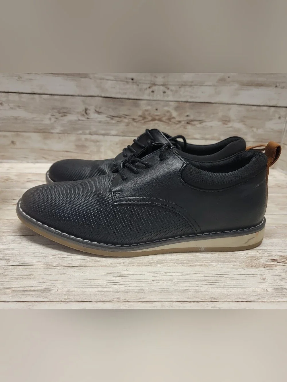 Thereabouts Boys Mackem Round Closed Toe Oxford Shoes, Size 5M, Black